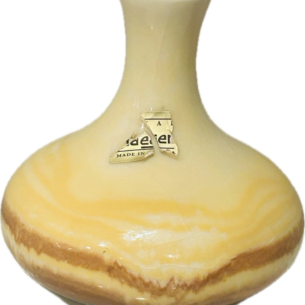 Royal Haeger Cream and Tan Ceramic Vase